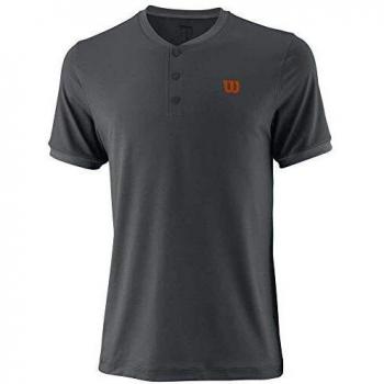 Wilson M UWII Henley - Polo, Hombre, Gris