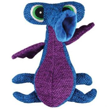 KONG Peluche Woozles Azul - Juguete de peluche para perros, color azul, suave y duradero, con sonido incorporado para estimular el juego