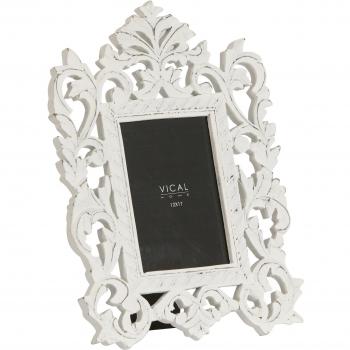 Vical Home 16502 - Portafotos, 37 x 3 x 27 cm, color blanco