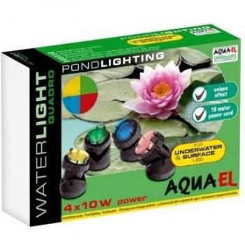 Foco Subacuático AQUAEL Waterlight Quadro 4x10W para Estanque