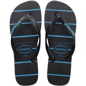 Havaianas Hombre Top rayas logotipo de las chancletas, Azul, 43/44 EU