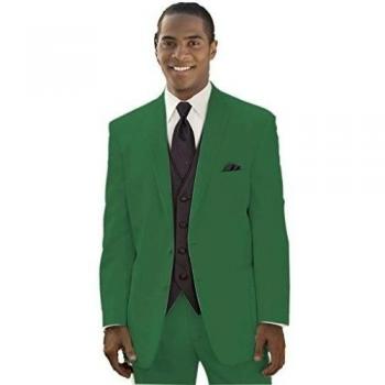 MYS Hombre Justo lo novio boda Smoking Traje pantalón Chaleco corbata Set Verde verde Adaptado