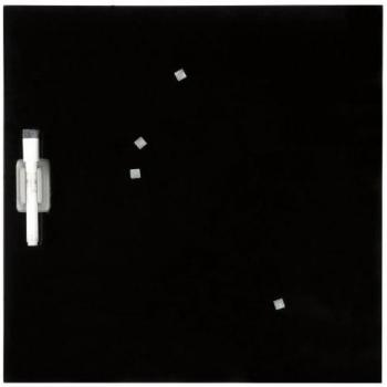 Pizarra De Cristal Con Imanes Memo Board Negro 40X40