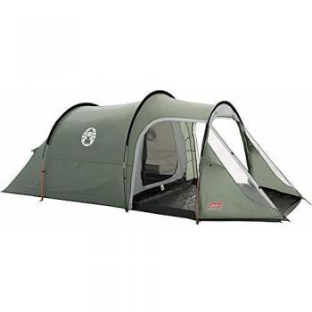Coleman Coastline 3 Plus Tienda de 3 plazas de campaña de túnel Ligera para Camping o Trekking y Senderismo con Porche, Impermeable hasta 3000 mm de Columna de Agua, Verde, 3 Personas