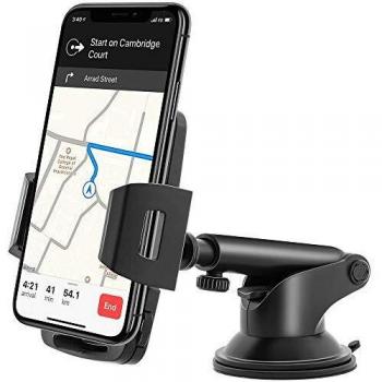 Eono by Amazon - Soporte Móvil Para Coche el Salpicadero o el Parabrisas del Coche con Almohadilla de Silicona Lavable, Compatible con iPhone, Samsung, Huawei, etc.