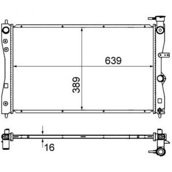 Radiador de refrigeración del motor MAHLE ORIGINAL CR 858 000S