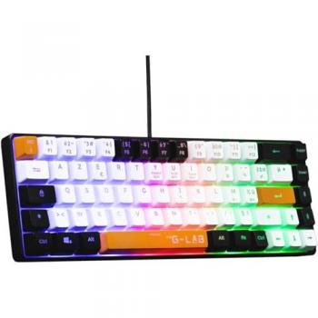 Teclado Gaming TKL Membrana Semi Mecánico G-Lab Keyz Hydrogen - QWERTY con Ñ, Retroiluminación Multicolor, Silencioso para PC, PS4 y PS5