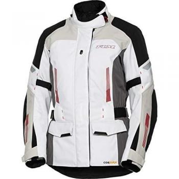 FLM Chaqueta de Moto con Protectores Chaqueta de Moto Damen Touren Textiljacke 3.0 weiß XXL, Damas, Tourer, Todo el año, Blanco