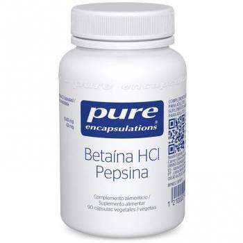 Pure Encapsulations Betaína HCl con Pepsina 90 Cápsulas Vegetales