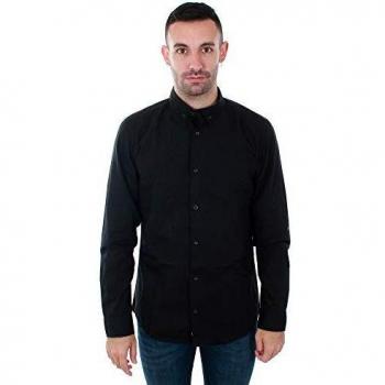 Camisa Jack&Jones Hombre M Negro 12130071 PKTDEK Sharif Poplin LS Black