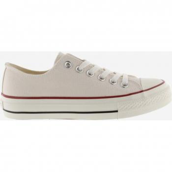 Zapatillas de lona para mujer con sello retro y suela acabado brillo