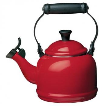 Le Creuset Tetera Demi, Acero esmaltado, 1.1 L, Rojo Cereza