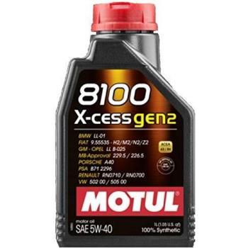 Aceite de motor MOTUL 8100 X-CESS GEN2 5W-40 - Compatible con VW, AUDI y MERCEDES-BENZ - Capacidad: 1L