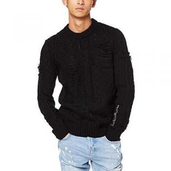 Diesel 00S9XZ 0DAXF - Jersey para Hombre, Color Negro Negro L