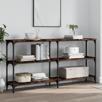 Consola de mesa Roble humo 150x29x75 cm en madera multicapa Marrón