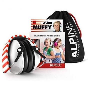 Alpine Muffy Orejeras para niños Protección para los oídos de niños a Partir de 2 años – Previene el daño auditivo – Resistente y fácil de Guardar – Ajuste cómodo - Blanco