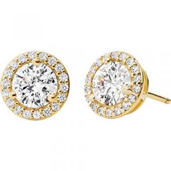 Pendientes de botón para mujer Michael Kors MKC1035AN710 en plata esterlina 925 con circonitas y baño de oro
