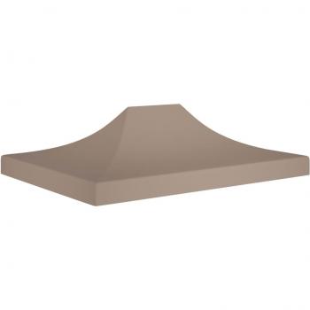 Techo de Carpa para Celebraciones 4x3 m 270 g/m² Color Amarillo, Azul, Beige y Gris Taupe