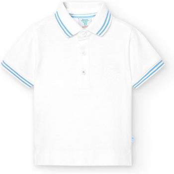 Polo piqué blanco niño BOBOLI