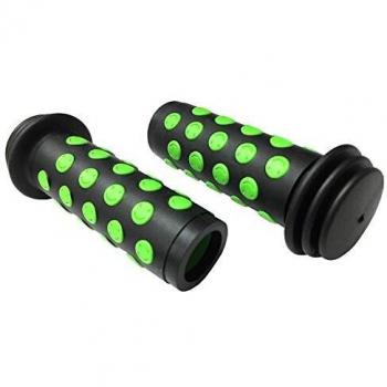 Puños de bicicleta AGR Junior R20 con protección contra golpes para niños, color negro y verde