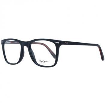 Montura de Gafas Graduadas para Hombre Pepe Jeans PJ 3431 C1, Color Negro, Tamaño 53, Bloqueo de Luz Azul Disponible