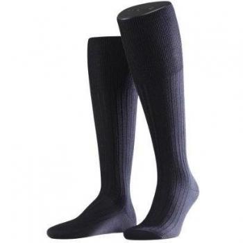 FALKE Bristol Pure Men's Knee-high Socks, Dark Navy Blue, Size 45-46