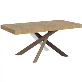 Mesa Extensible Volantis 90x440 cm Roble Natural Estructura Multicolor 4 Colores