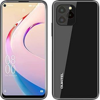 Android 11 Teléfono Móvil Libre OUKITEL C21 Pro, Diseño de Vidrio Completo, 4GB+64GB, 256GB SD Externa, Cámara Triple 21MP, Dual SIM, Pantalla HD+ 6.39'',Huella Digital,Identificación Facial Negro