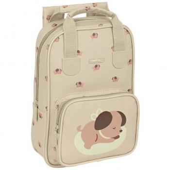 Mochila Escolar Safta Puppy 20 x 28 x 8 cm Beige