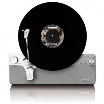 Tocadiscos Lenco LSA-071SI Automático Vertical con Bluetooth y Altavoces Integrados - Plata y Madera
