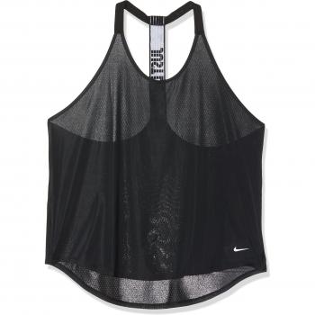 Nike W Tank Elevate Elastika Jdi - Camiseta de tirantes para mujer, color negro / blanco, talla XL
