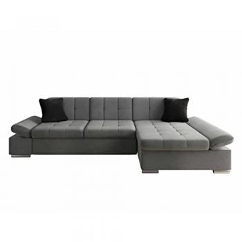 Sofá rinconero Comfivo 151 con función de descanso y caja de ropa de cama, 278 x 76 x 161 cm