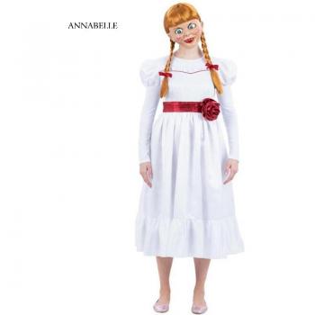 Disfraz de Annabelle blanco clásico para mujer de Smiffy's