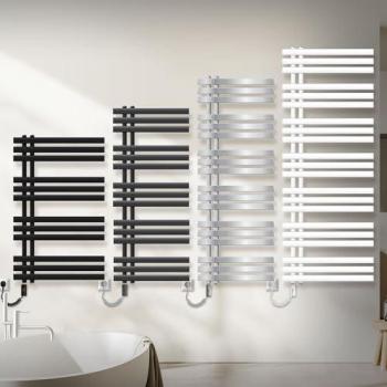 Radiador Toallero de Baño Blanco 60x140cm con Elemento Calefactor 1200W y Termostato Digital