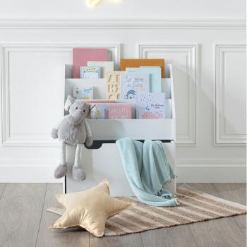 Librería Infantil con 3 Estantes y Cajón Inferior en Blanco