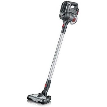 Severin HV 7165, Aspiradora Manual y de Mango con Cepillo eléctrico y Motor Digital, Batería de Iones de Litio de 22.2 V, S´Power topspin Li 30, Gris/Rojo