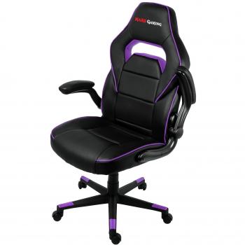 Silla Profesional para Juegos Mars Gaming MGC117BP en Negro y Púrpura