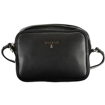 Patrizia Pepe Black Leather Handbag, Cross Body Bags, female, Black, Size: ONE SIZE, Leather Shoulder Bag with Logo Zip