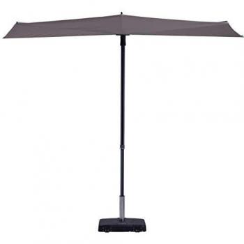 Sombrilla de balcón Madison Sun Wave 270x150 cm gris mole PAC3P015
