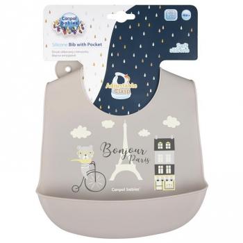 Canpol Babies Bonjour Paris Bibs Baby Bib Beige 1 pc