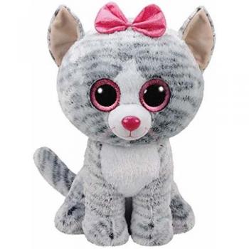 Peluche Beanie Boo XL Kiki, Gato Gris 42 cm