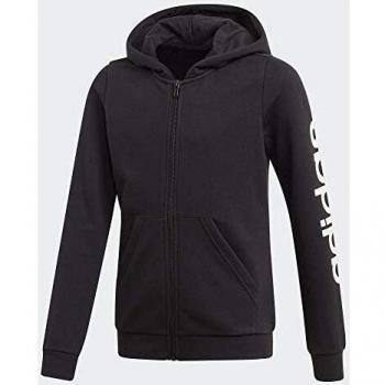 adidas YG E Lin FZ HD Sudadera, Niñas, Black/White, 910Y