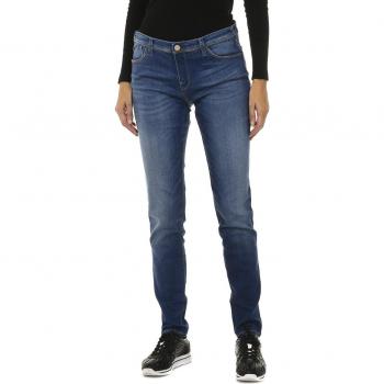 Pantalones largos tejanos efecto gastado de tejido elástico para mujer Armani Jeans 3Y5J28-5D0ZZ color azul