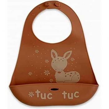 Tuc Tuc Babero Silicona Dino Rosa