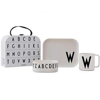 Design Letters 20201500W Caja de regalo tritan vajilla A-Z-W
