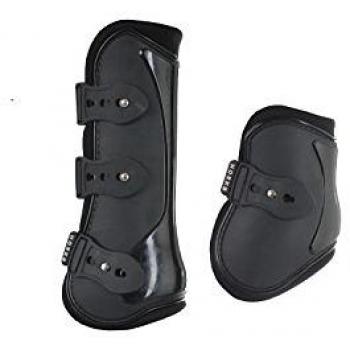Horka PVC protectores de pierna Set de 4, negro