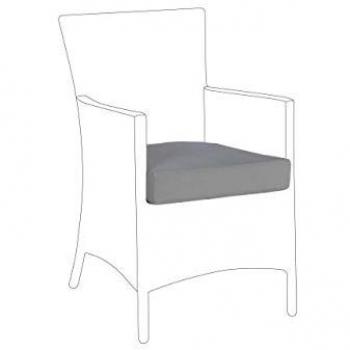 Conjunto de 8 fundas de cojín gris para sillas de jardín, tejido exterior, 47 x 47 x 10 cm