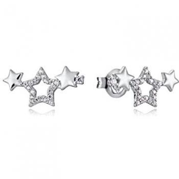 Pendientes Viceroy Jewels 13074E000-30 mujer circonitas, pendientes Trend de plata en forma de estrella con circonitas blancas