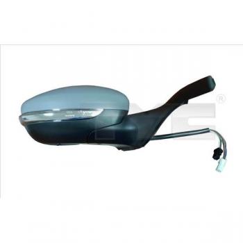 Espejo retrovisor TYC 326-0114 con ajuste manual, diseño aerodinámico, acabado en negro, compatible con vehículos específicos y fácil instalación