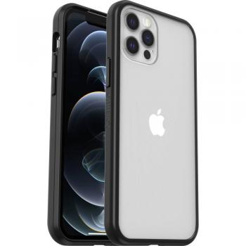 Funda Otterbox React para iPhone 12 / 12 Pro, Transparente con Marco Negro, Compatible con MagSafe, Antichoque y Ultra Delgado